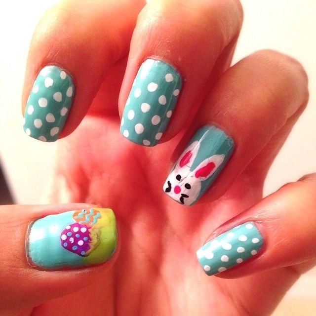 Easter bunny nails