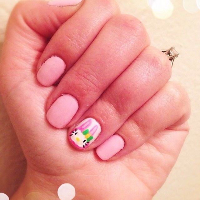 Hello Kitty Bunny Nails