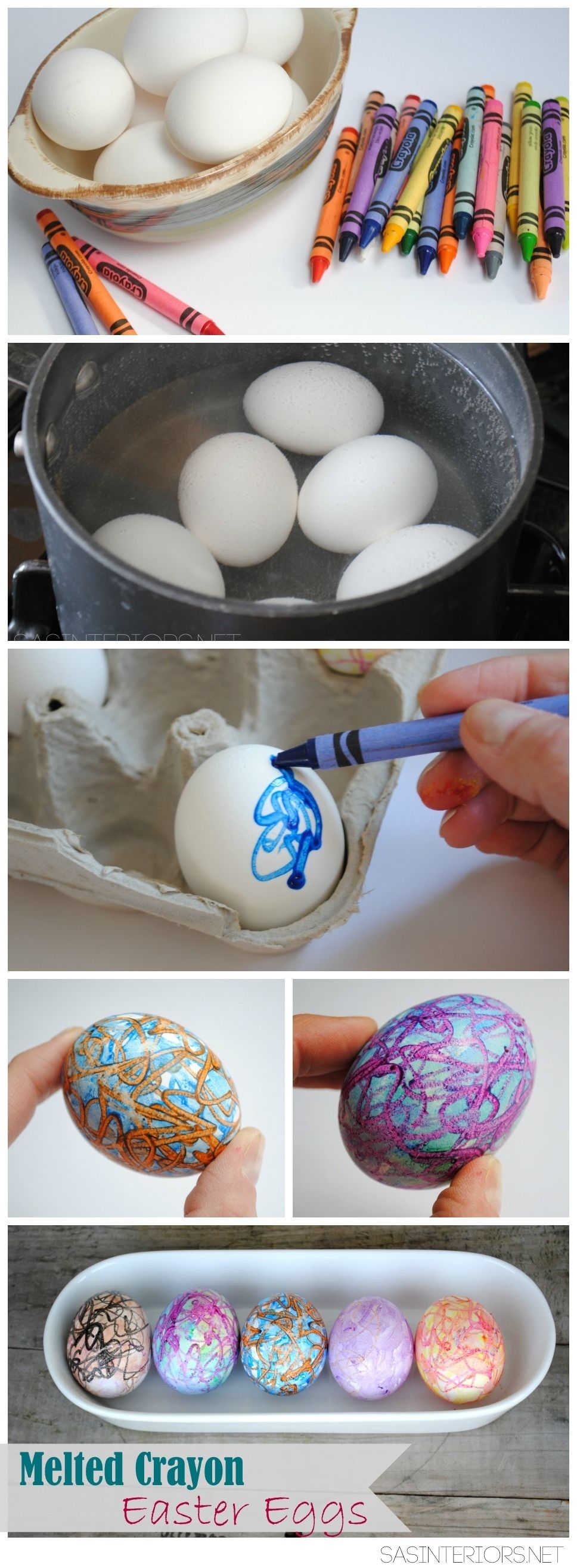 Melted Crayon Easter Eggs