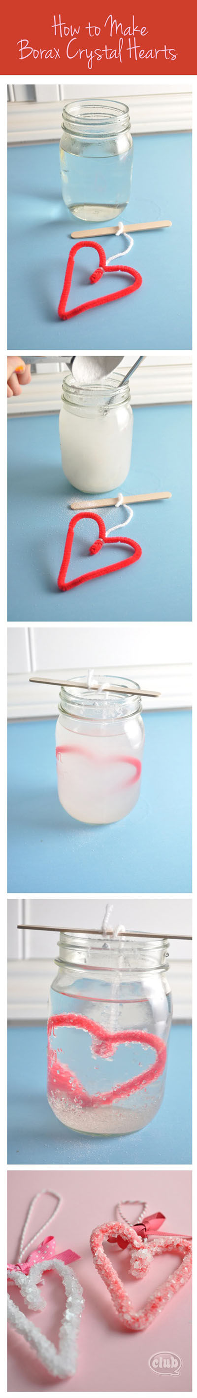 Borax crystal hearts Borax crystal hearts