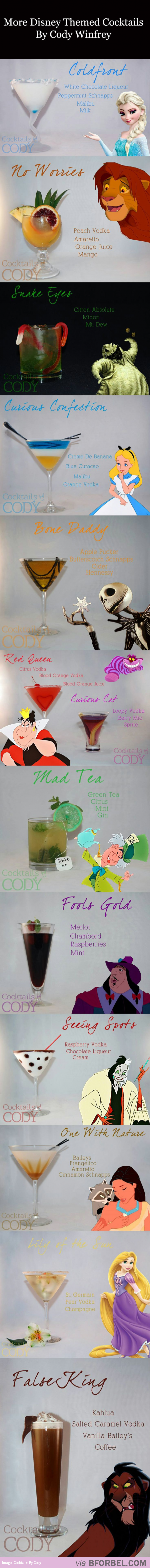 Disney Themes Cocktail Recipes Disney Themes Cocktail Recipes
