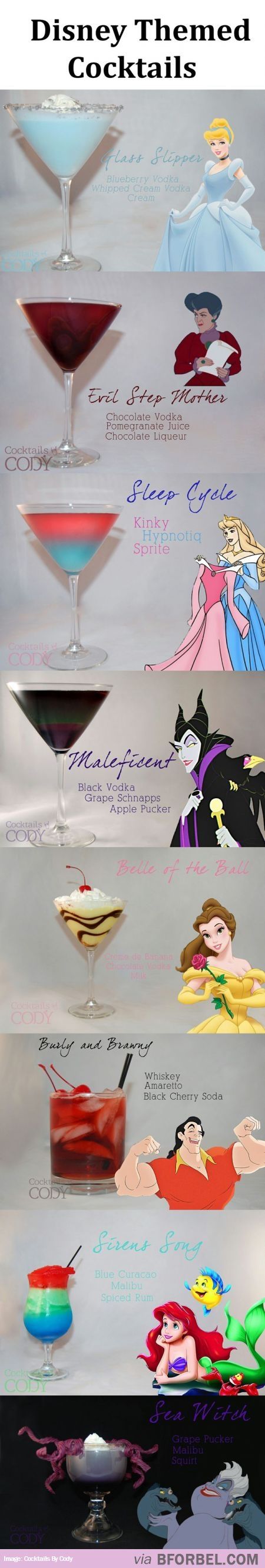 Disney Themes Cocktails