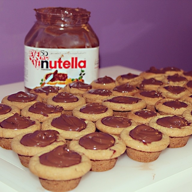 Nutella cookie cups