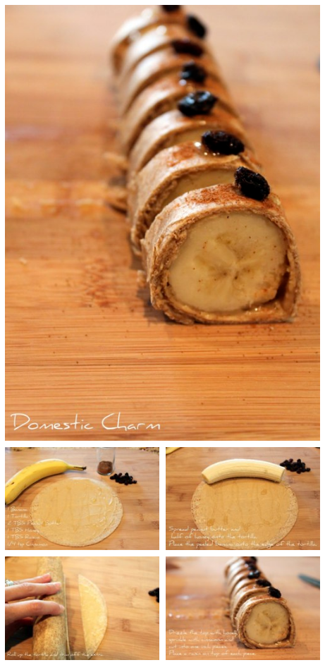 DIY Peanut Butter Banana Sushi
