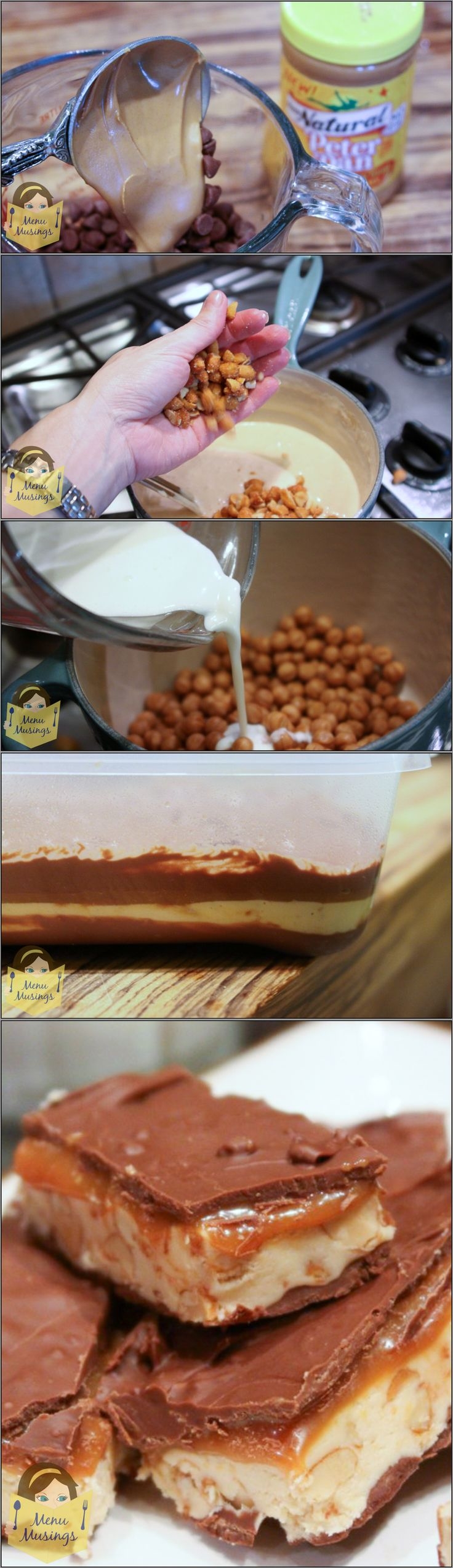 DIY Homemade Snickers Bars