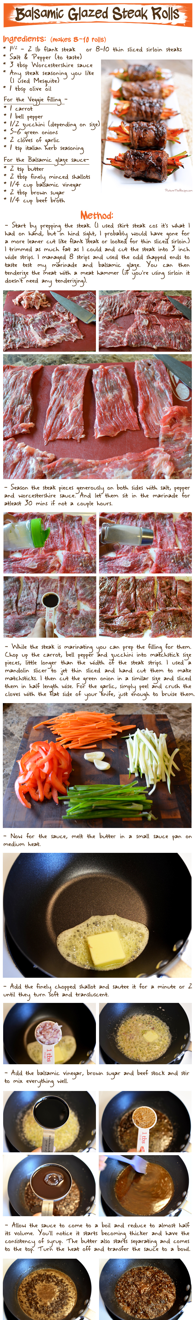 DIY Balsamic Glazed Steak Rolls