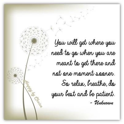 relax and be patient relax and be patient