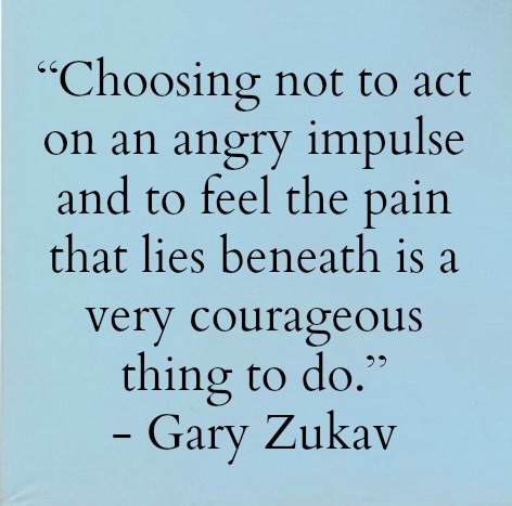 Chosing not to act on an angry impulse Chosing not to act on an angry impulse