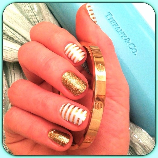 Gold bound nails Gold bound nails