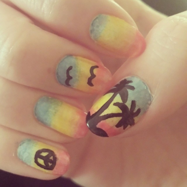 Summer beach nails Summer beach nails