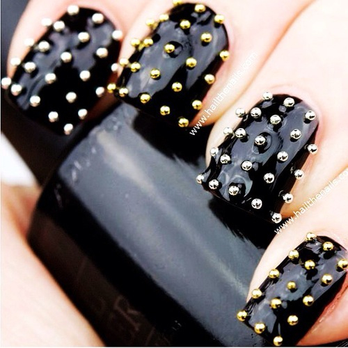 Stud black nails Stud black nails