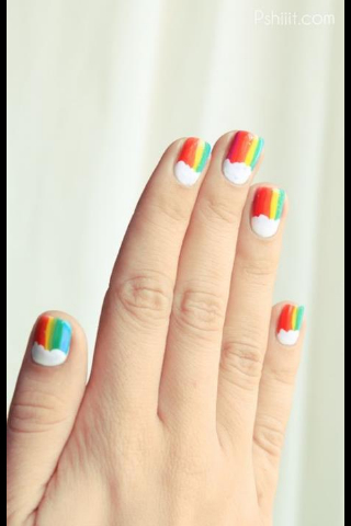 Rainbow cloud nails Rainbow cloud nails
