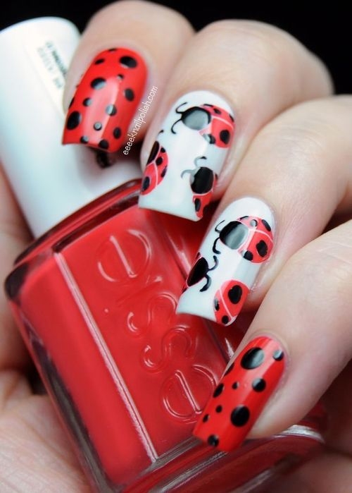 Lady bug nails