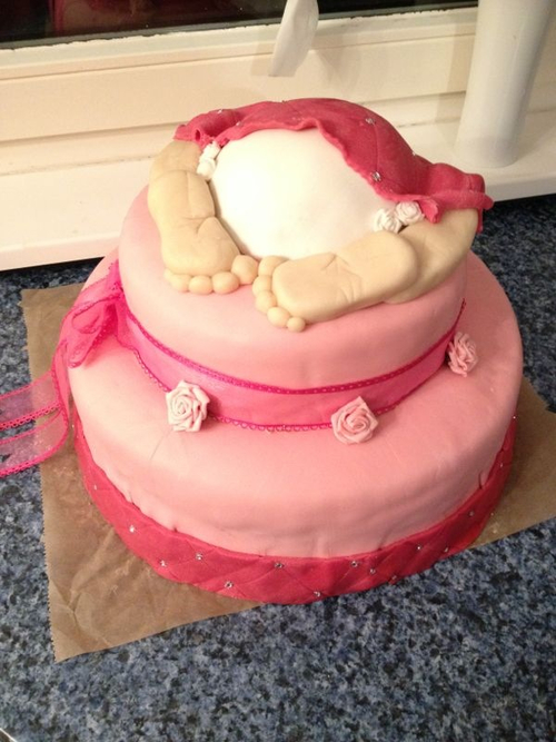 Baby fondant cake
