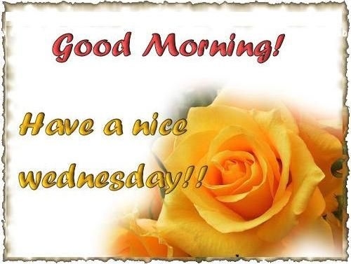 Good Morning Have A Nice wednesdya