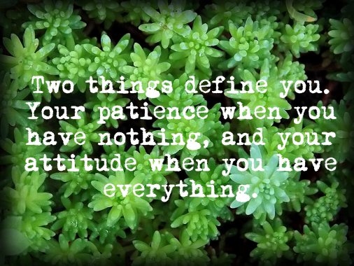 two things define you two things define you
