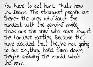 You have to get hurt