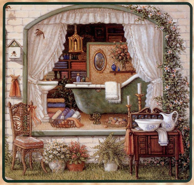 Romantic Bath by Janet Kruskramp