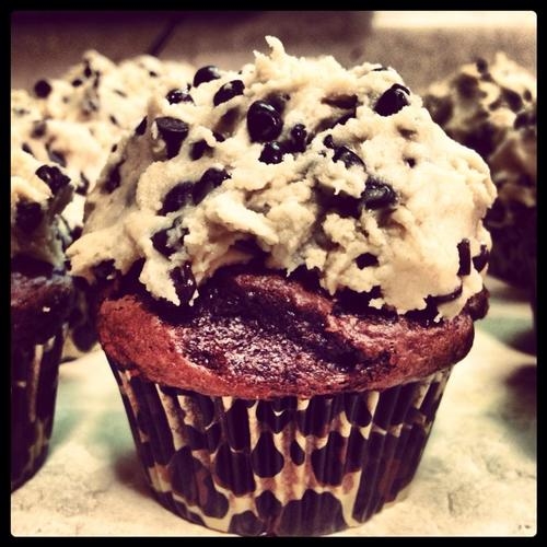 Cookie dough cupcakes Cookie dough cupcakes