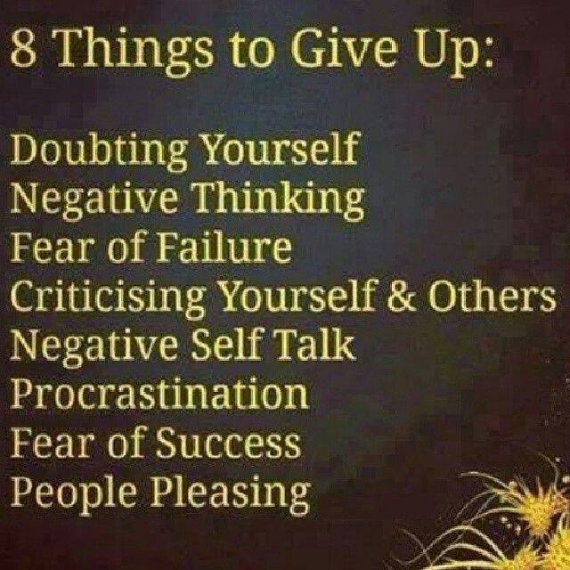 8 Things To Give Up 8 Things To Give Up