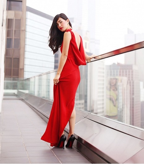 Sexy Long Red Dress with Open Back Sexy Long Red Dress with Open Back