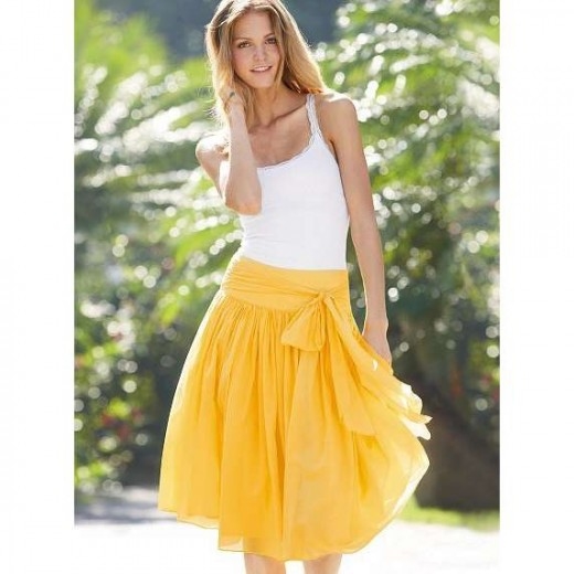 Cute Yellow Summer Skirt Cute Yellow Summer Skirt