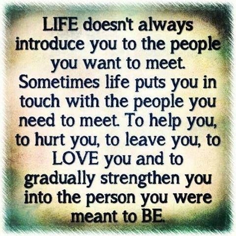 life doesnt always introduce you to the people