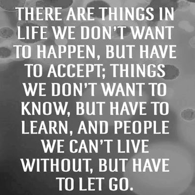 We have to let go We have to let go