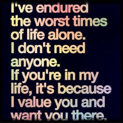 Ive endured the worst times Ive endured the worst times