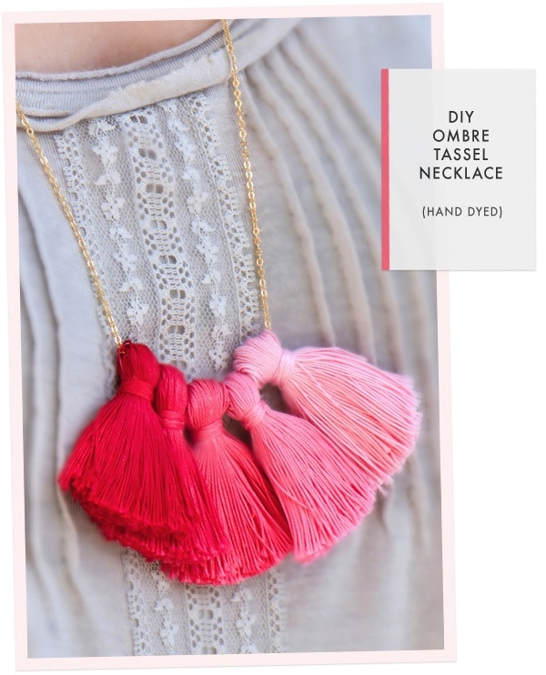 DIY Ombre Tassel Necklace DIY Ombre Tassel Necklace