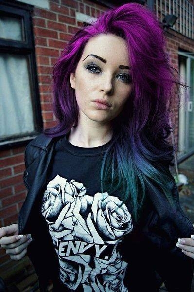 Magenta hairstyle