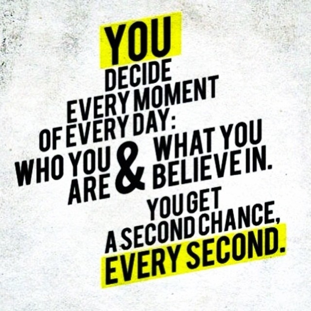 You decided every moment of everyday You decided every moment of everyday
