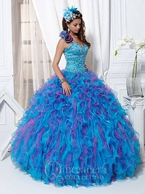 Electric Blue Gown Tinged with Pink Electric Blue Gown Tinged with Pink