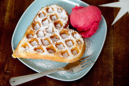 Heart waffle