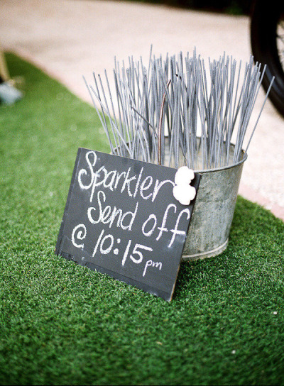 Sparkler send off idea