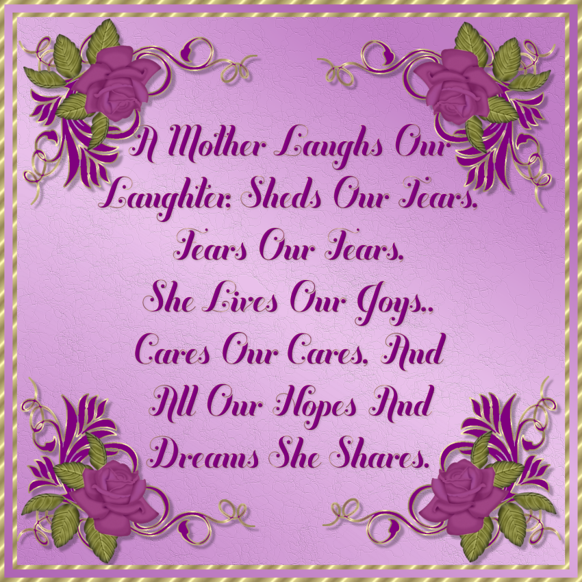 A Mother Laughs Our Laughter...