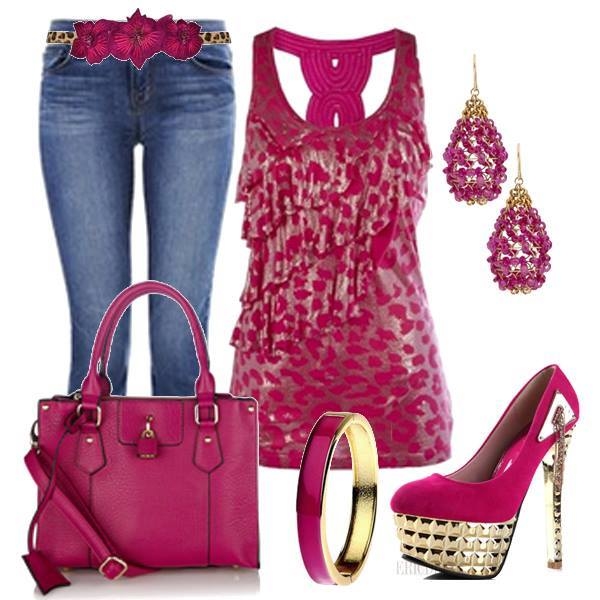 Jeans with Red Accessories Jeans with Red Accessories
