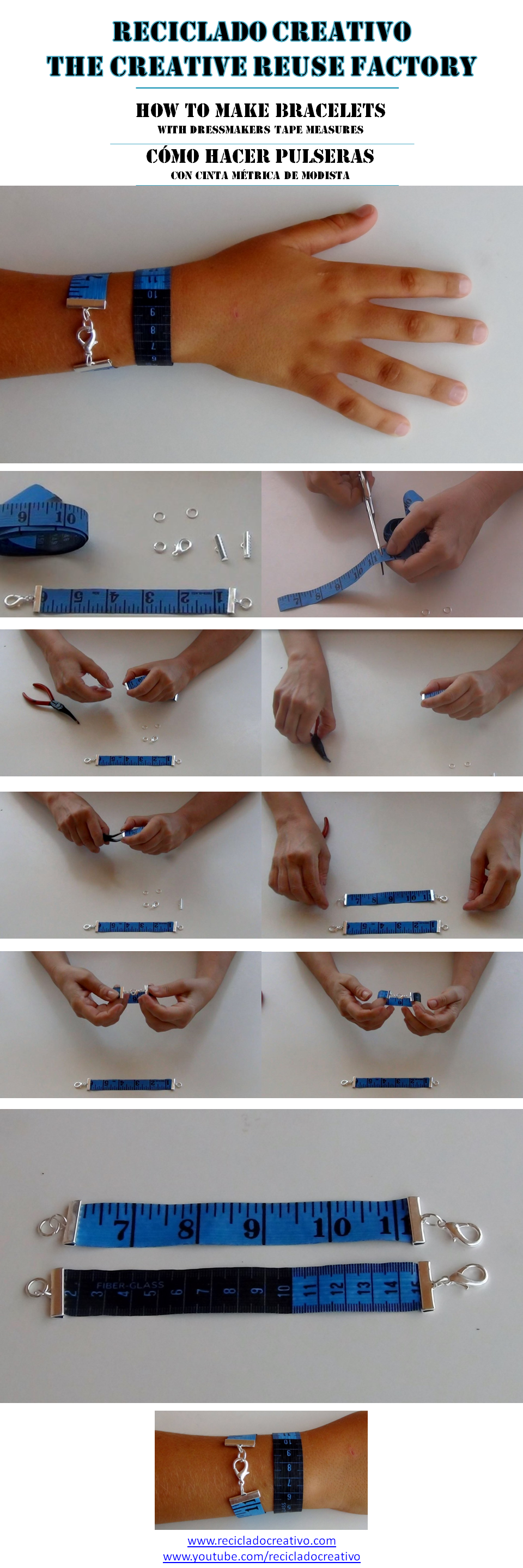 How to make a bracelet with a measure tape How to make a bracelet with a measure tape