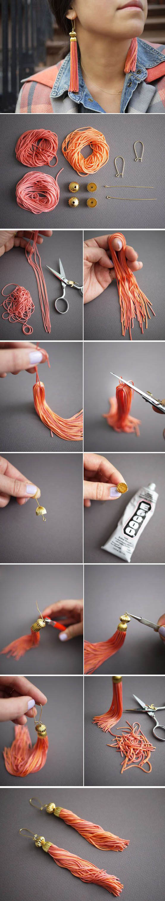 DIY Tassel Earrings DIY Tassel Earrings