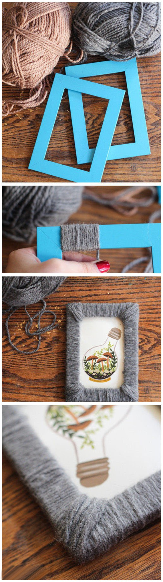 DIY Yarn Photo Frame DIY Yarn Photo Frame