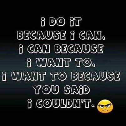You said I couldn't You said I couldn't
