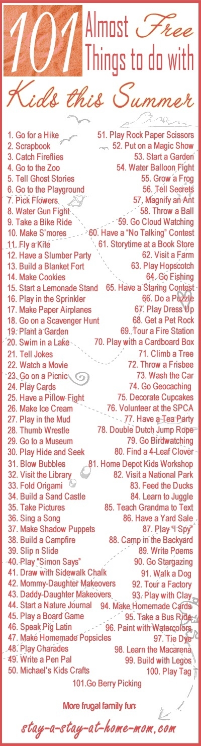 101 Things to do with kids this summer 101 Things to do with kids this summer