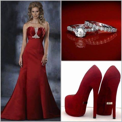Red Gown & Accessories Red Gown & Accessories