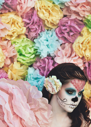 Skull face makeup