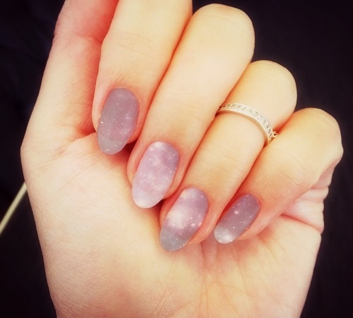 Glowing galaxy nails Glowing galaxy nails