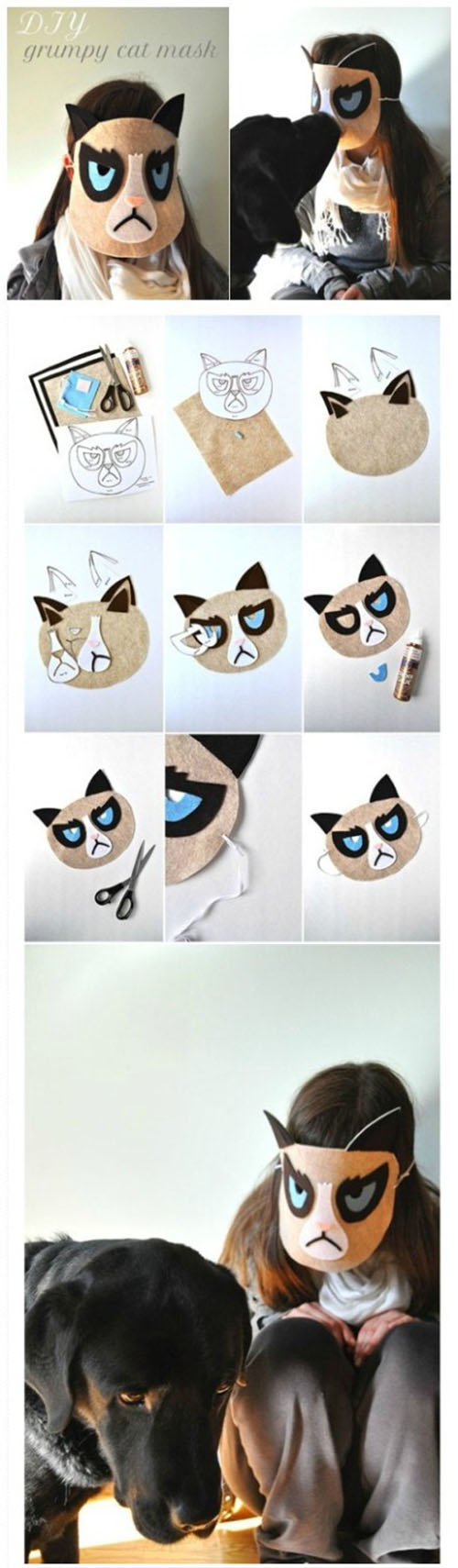DIY Grumpy Cat Mask