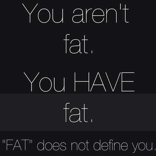 You arent fat, you have fat