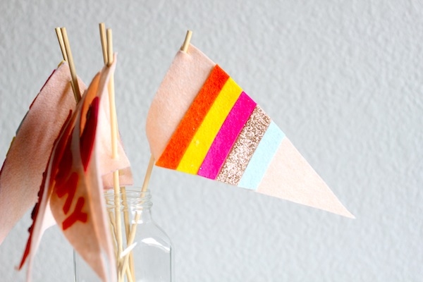 Mini felt flags Mini felt flags