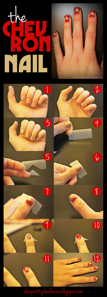 DIY Chevron Nails DIY Chevron Nails