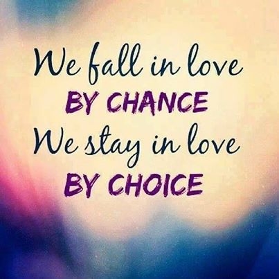We fall in love by chance